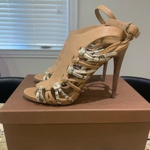 COACH Bone Leather Heeled Sandals